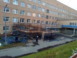 Реконструкция терапевтического корпуса Республиканской больницы. Фото: страница Игоря Корсакова ВК